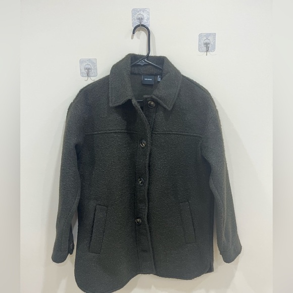 Vero Moda Olive Green Wool Coat - Picture 3 of 8